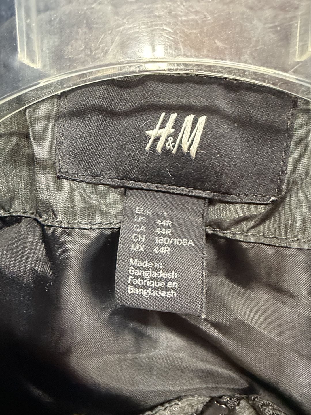 H&M Quilted Vest Size 44R Gray Full Zip Bomber Collar 4