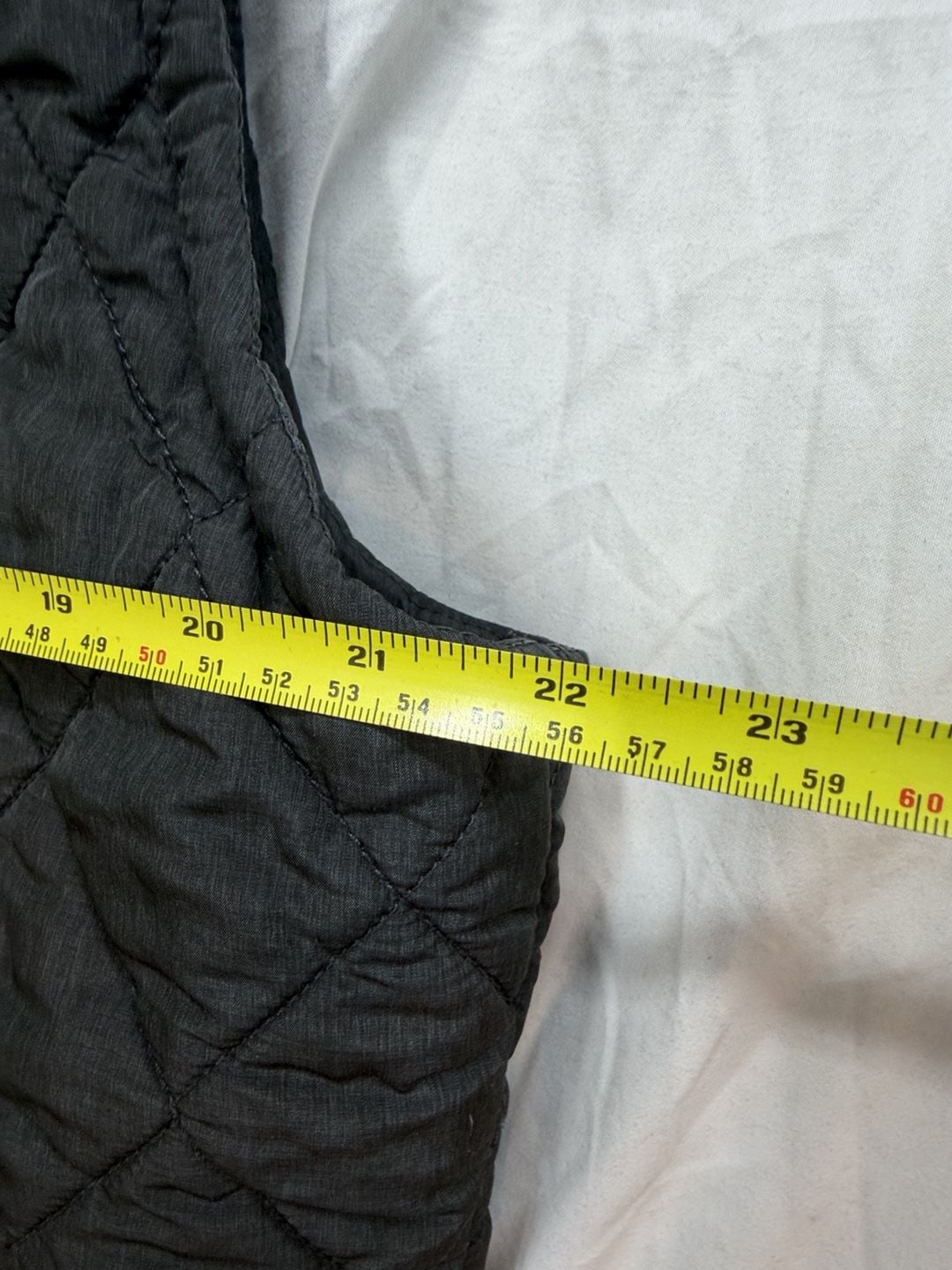 H&M Quilted Vest Size 44R Gray Full Zip Bomber Collar 5