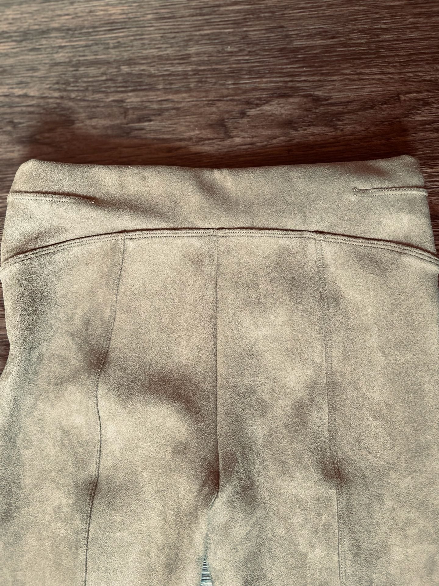 Spanx Faux Suede Leggings Size S Taupe Pull-On 5