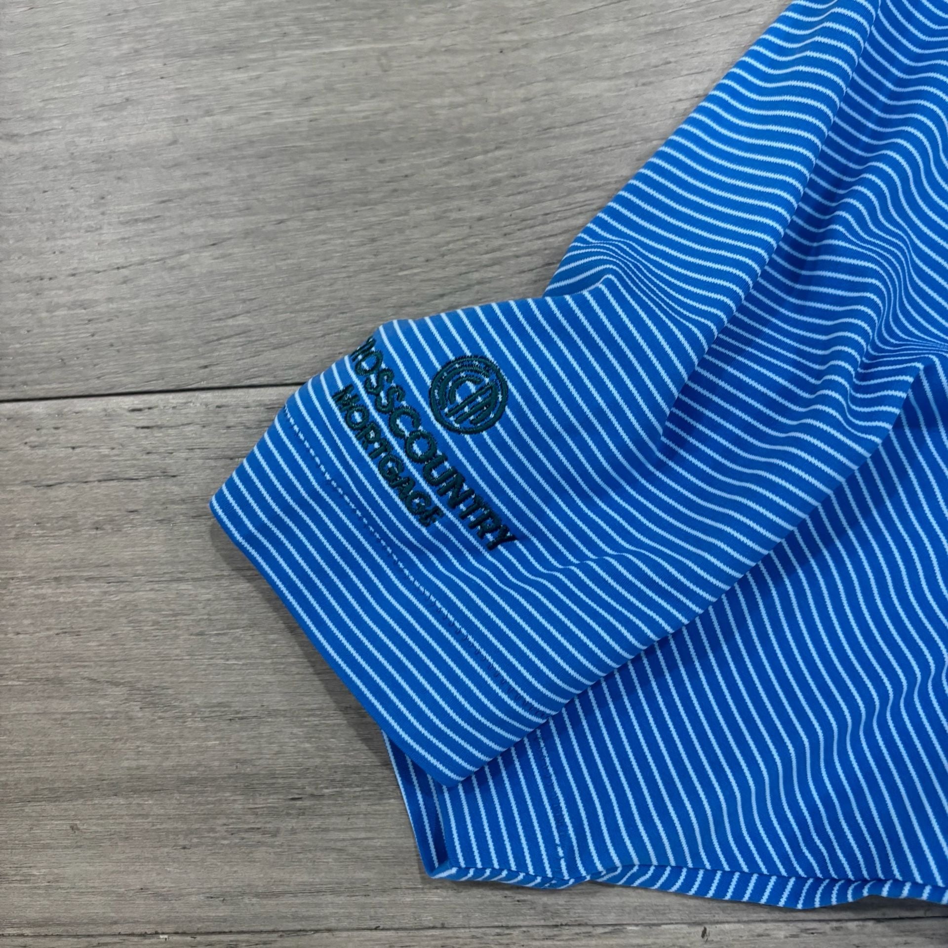 Peter Millar Champions Cup 2024 Golf Polo Shirt Size L Blue Striped 7