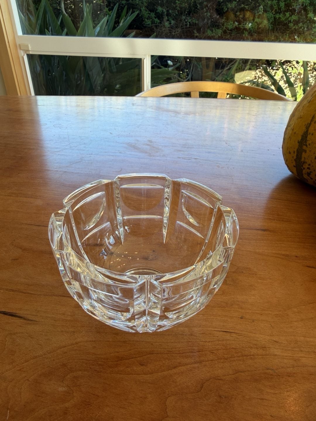 ORREFORS SWEDEN FOOTED THOUSAND WINDOWS BOWL ~ SIGNED 8