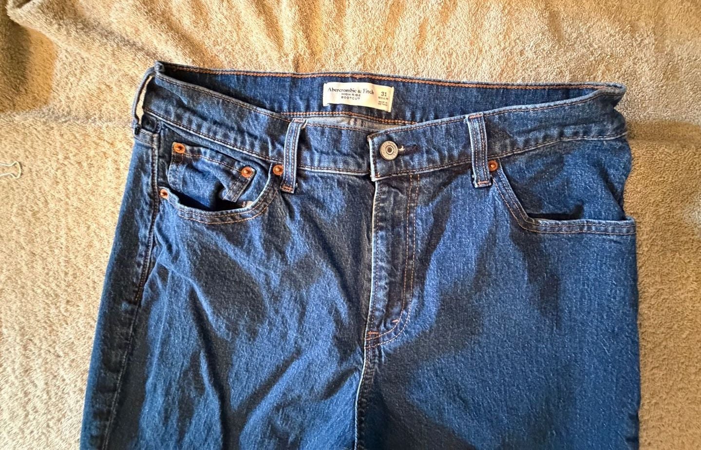 Abercrombie & Fitch High Rise Bootcut Jeans Size 31 Regular Blue 5