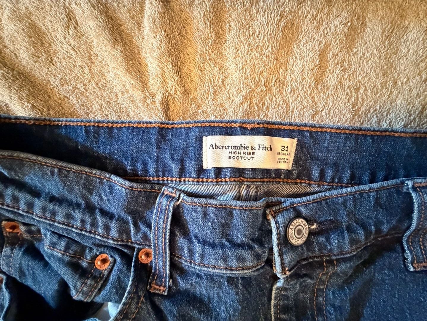 Abercrombie & Fitch High Rise Bootcut Jeans Size 31 Regular Blue 6