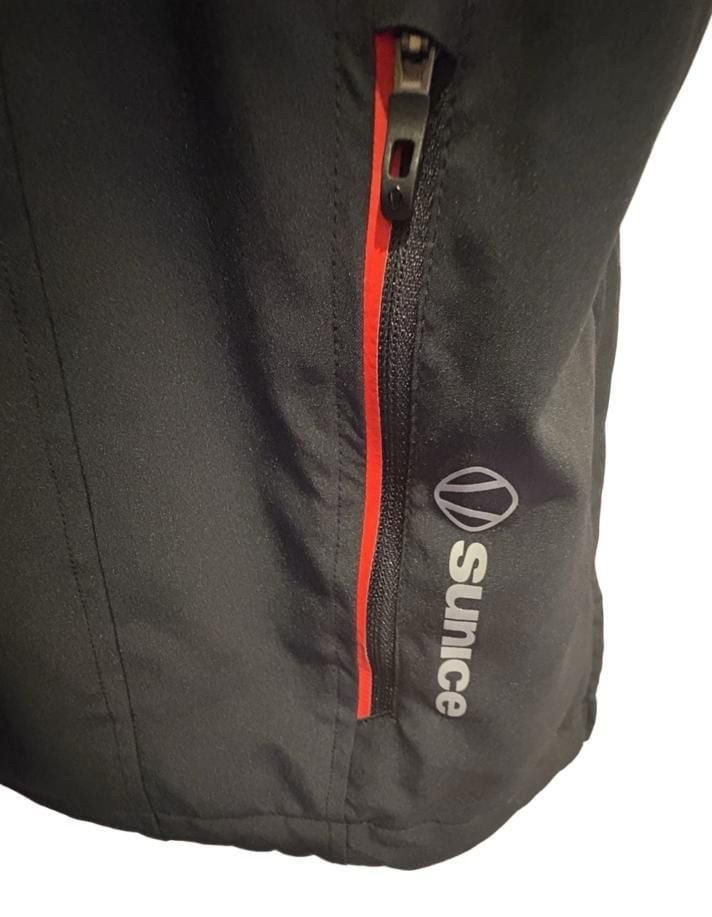 Sunice Golf Vest Size L Black Red Half Zip Outerwear 4