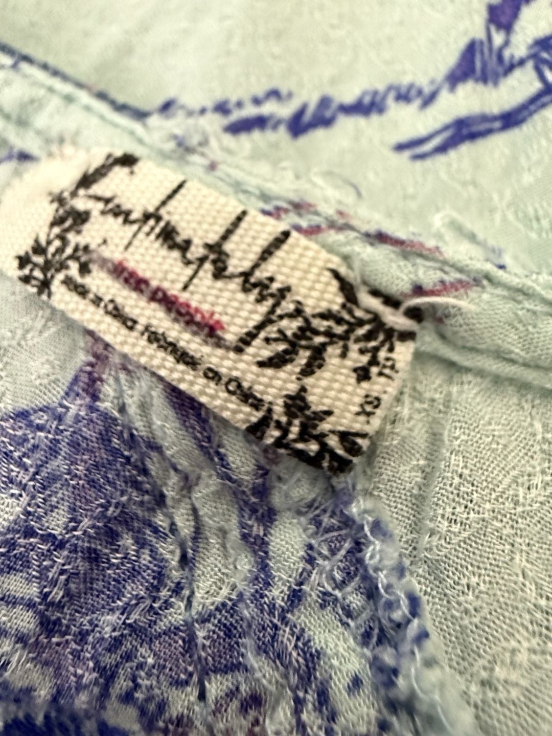 Free People Camisole Dress Size XS Floral Lace Trim Blue 8