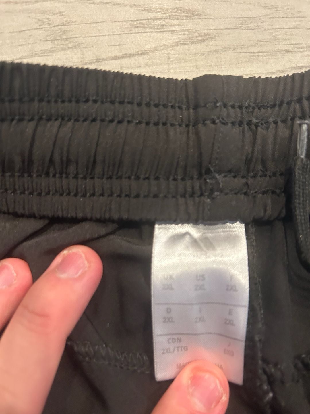 Adidas Athletic Shorts Size 2XL Black 3-Stripe 4