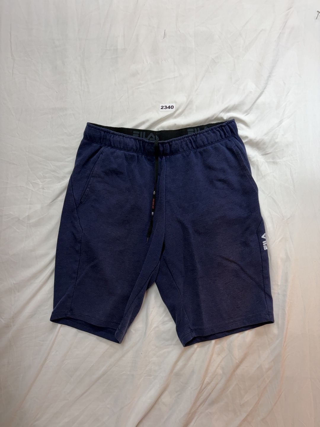 Fila Sweat Shorts Size M Navy Blue Drawstring 2
