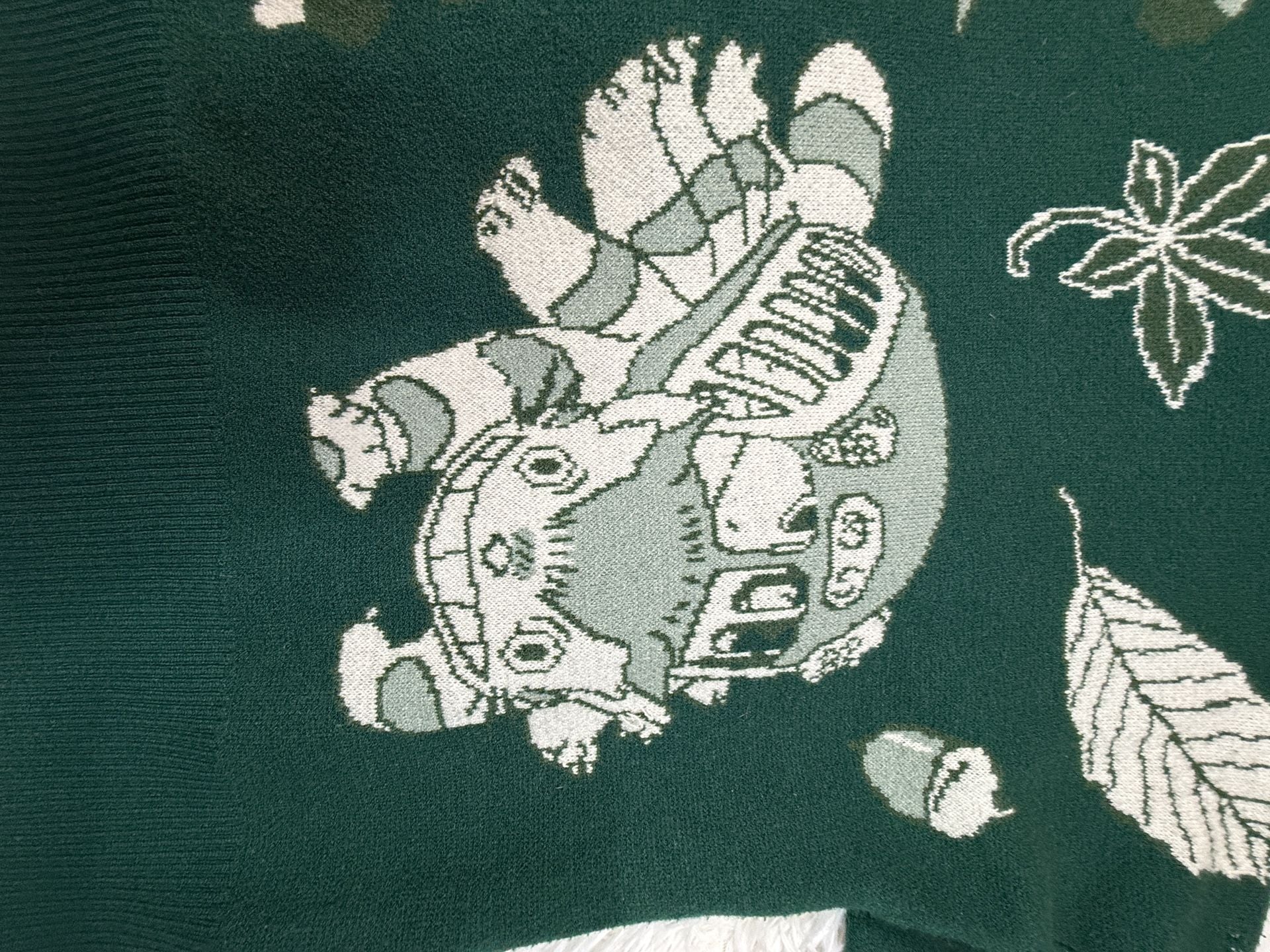 My Neighbor Totoro Zip Sweater Green Knit 11