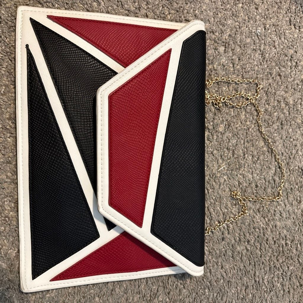 Geometric Colorblock Envelope Clutch Crossbody Bag 2
