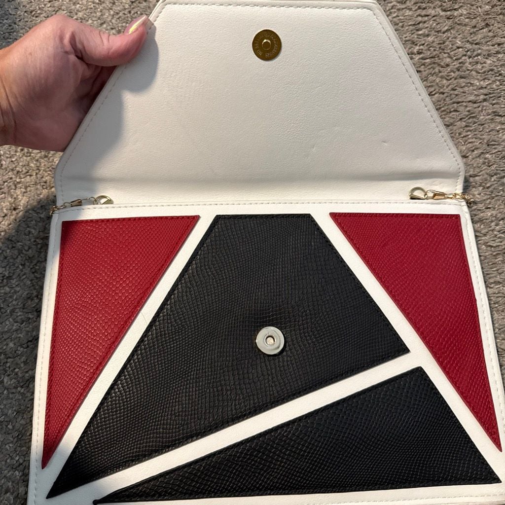 Geometric Colorblock Envelope Clutch Crossbody Bag 3