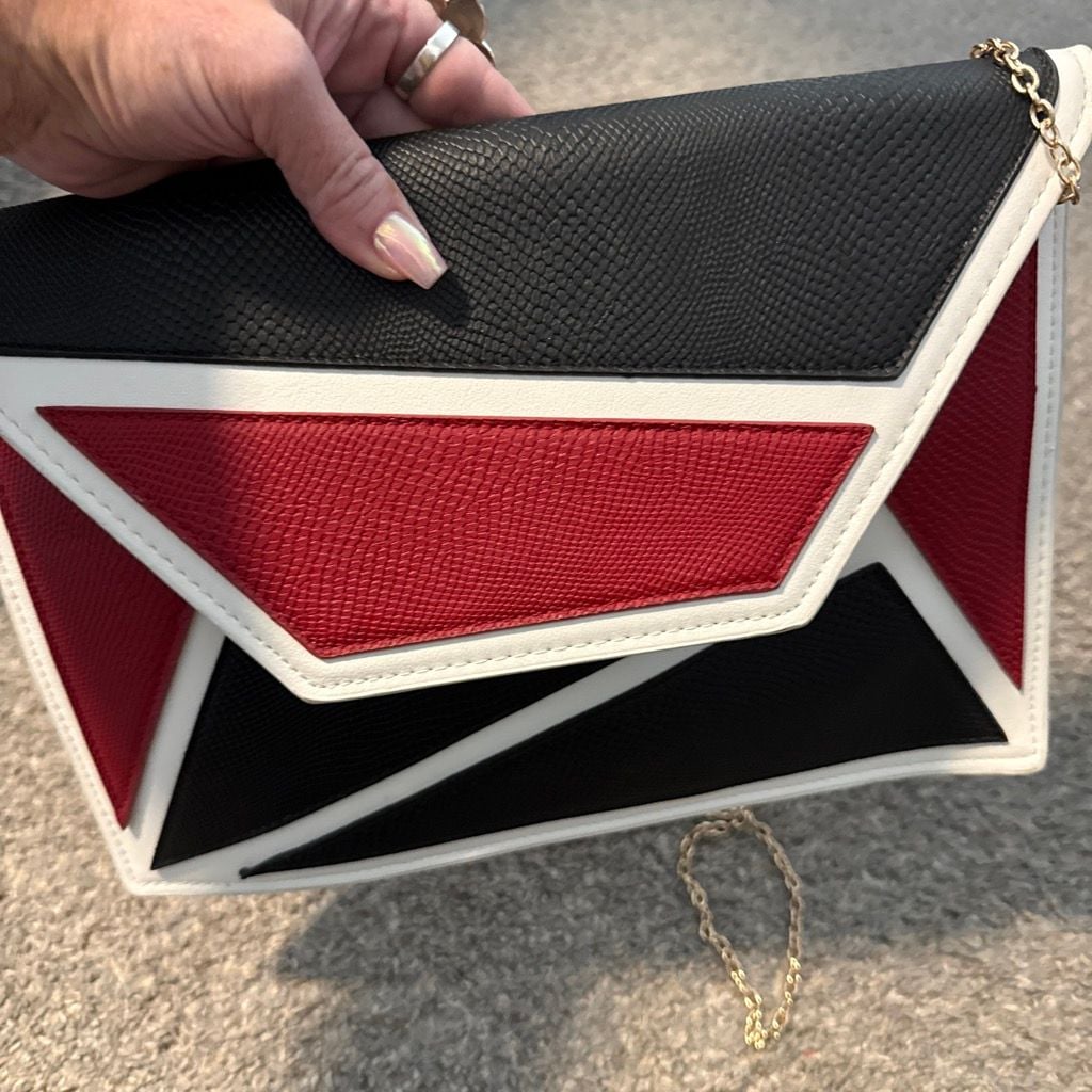 Geometric Colorblock Envelope Clutch Crossbody Bag 6