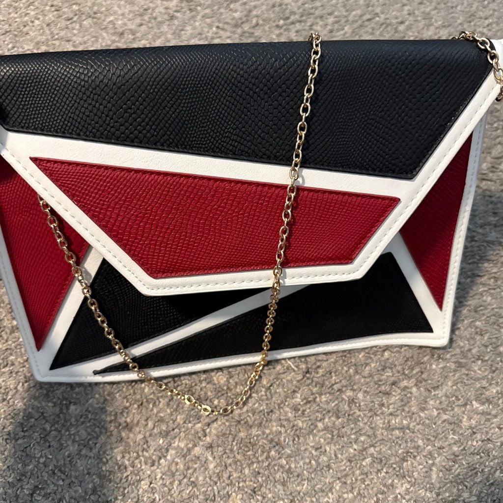 Geometric Colorblock Envelope Clutch Crossbody Bag 7