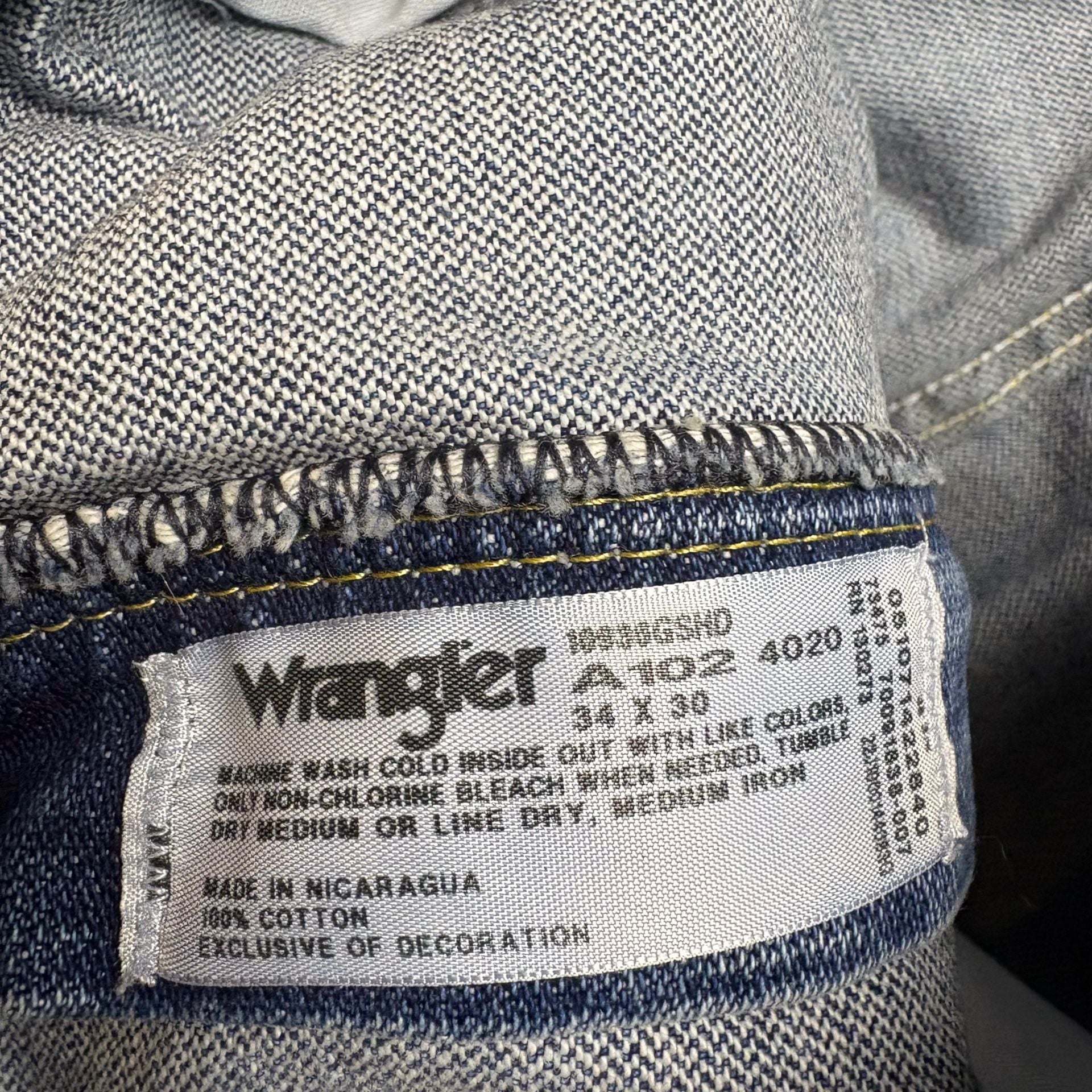 Wrangler George Strait Collection Jeans 34x30 Blue Cotton Straight Leg 4