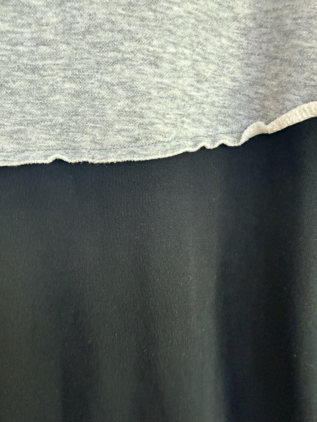 Yitty Colorblock Half-Zip Sweatshirt Size XXL/1X Gray Black Raw Hem 3