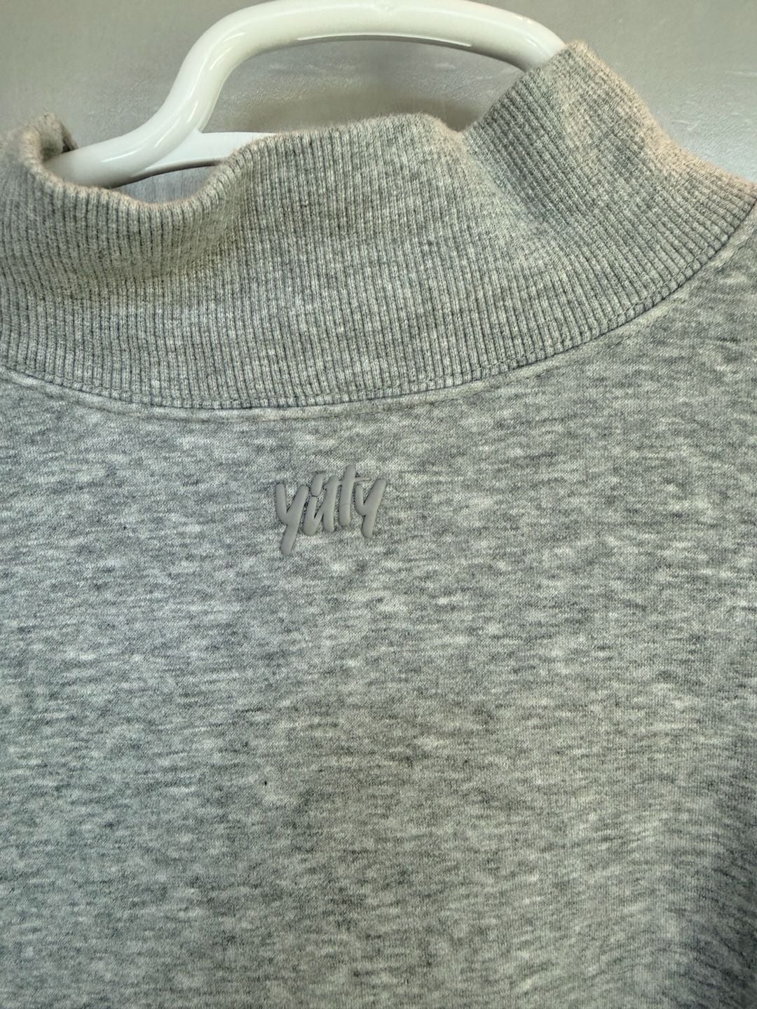 Yitty Colorblock Half-Zip Sweatshirt Size XXL/1X Gray Black Raw Hem 7