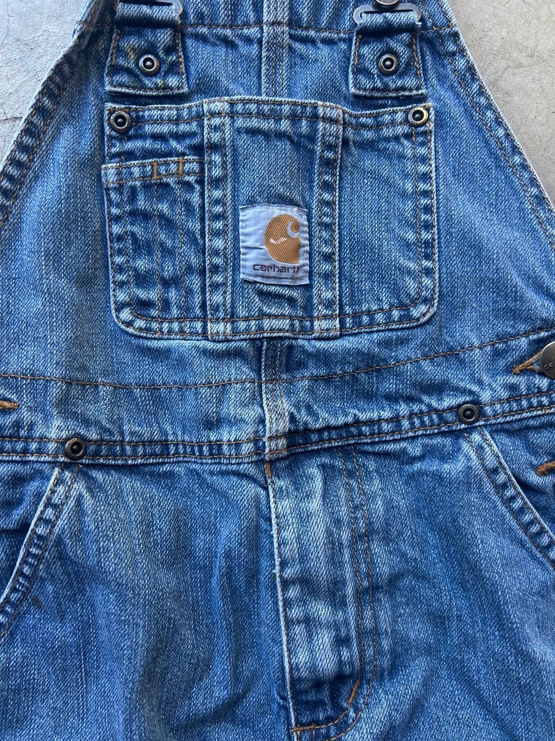 Carhartt Master Cloth Overalls Blue Denim Vintage 3