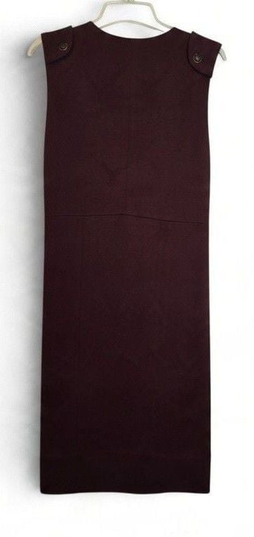Tory Burch Wool Blend Dress Size M Burgundy Knit 4