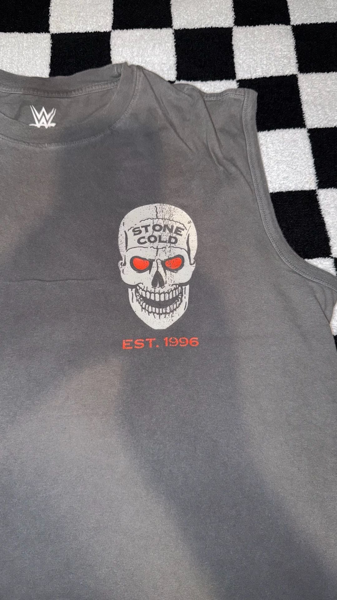 WWE Stone Cold Steve Austin Graphic Sleeveless Shirt Gray 3