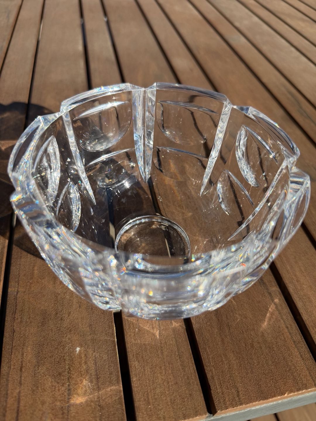ORREFORS SWEDEN FOOTED THOUSAND WINDOWS BOWL ~ SIGNED 10