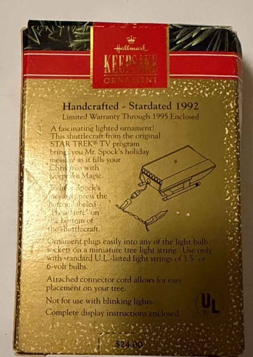 Hallmark Keepsake Ornament Star Trek Shuttlecraft Galileo 1992 2