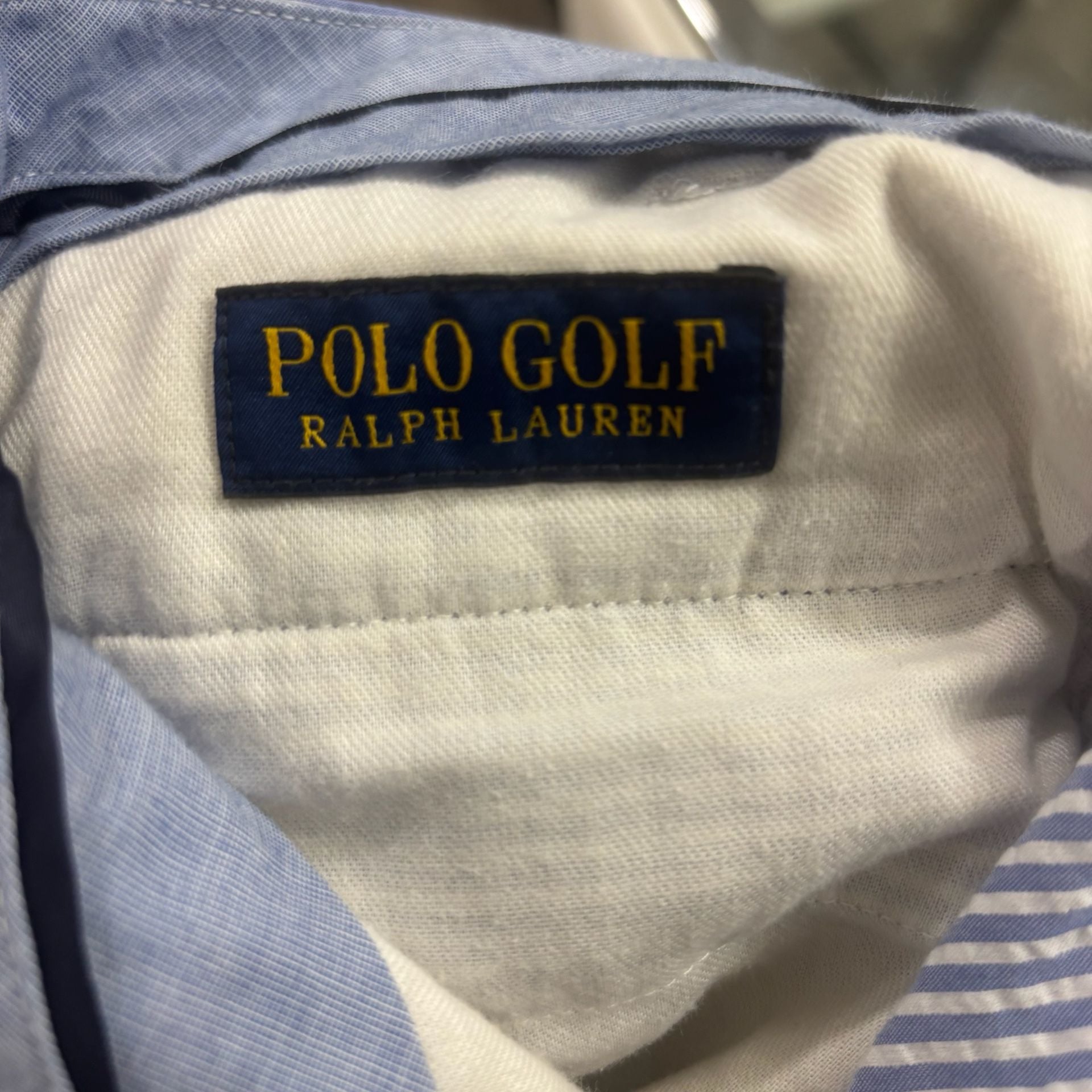 Polo Ralph Lauren Seersucker Shorts Blue White Striped Size 36 5