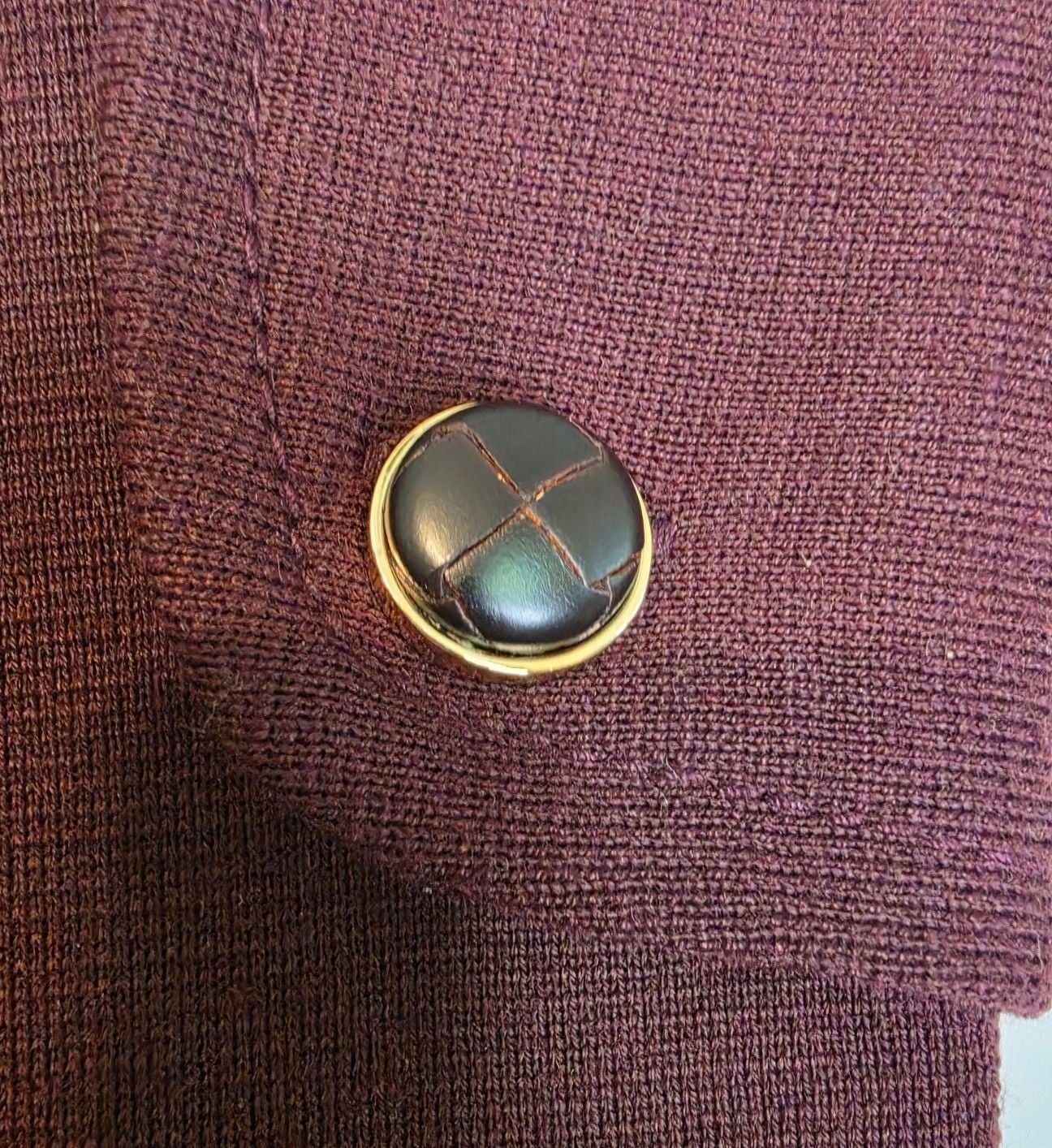Tory Burch Wool Blend Dress Size M Burgundy Knit 6