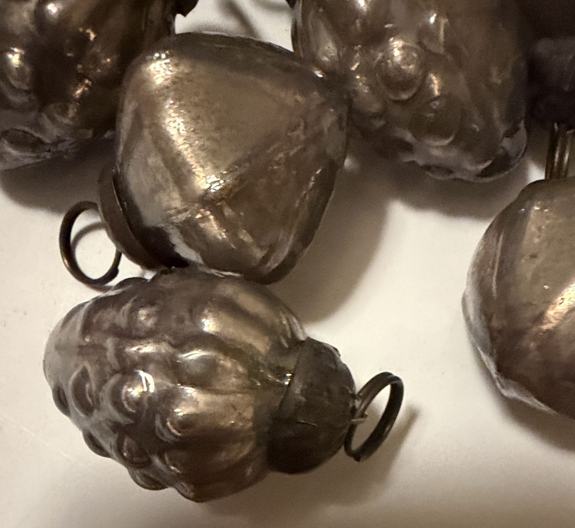 Vintage Mercury Glass Christmas Ornaments Lot of 12 Miniature Fruit 5