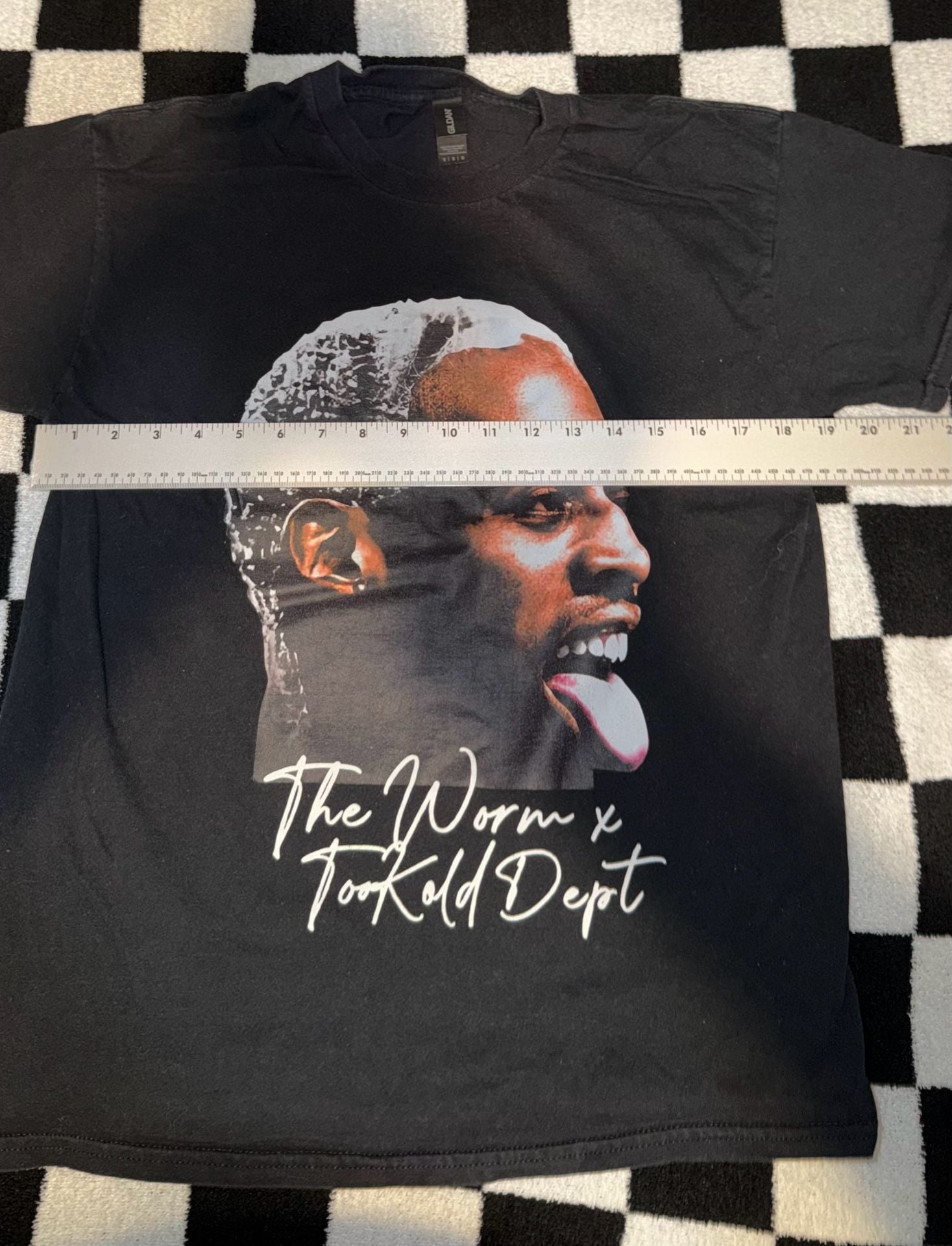 Too Kold Dept The Worm Dennis Rodman Graphic T-Shirt Black 5