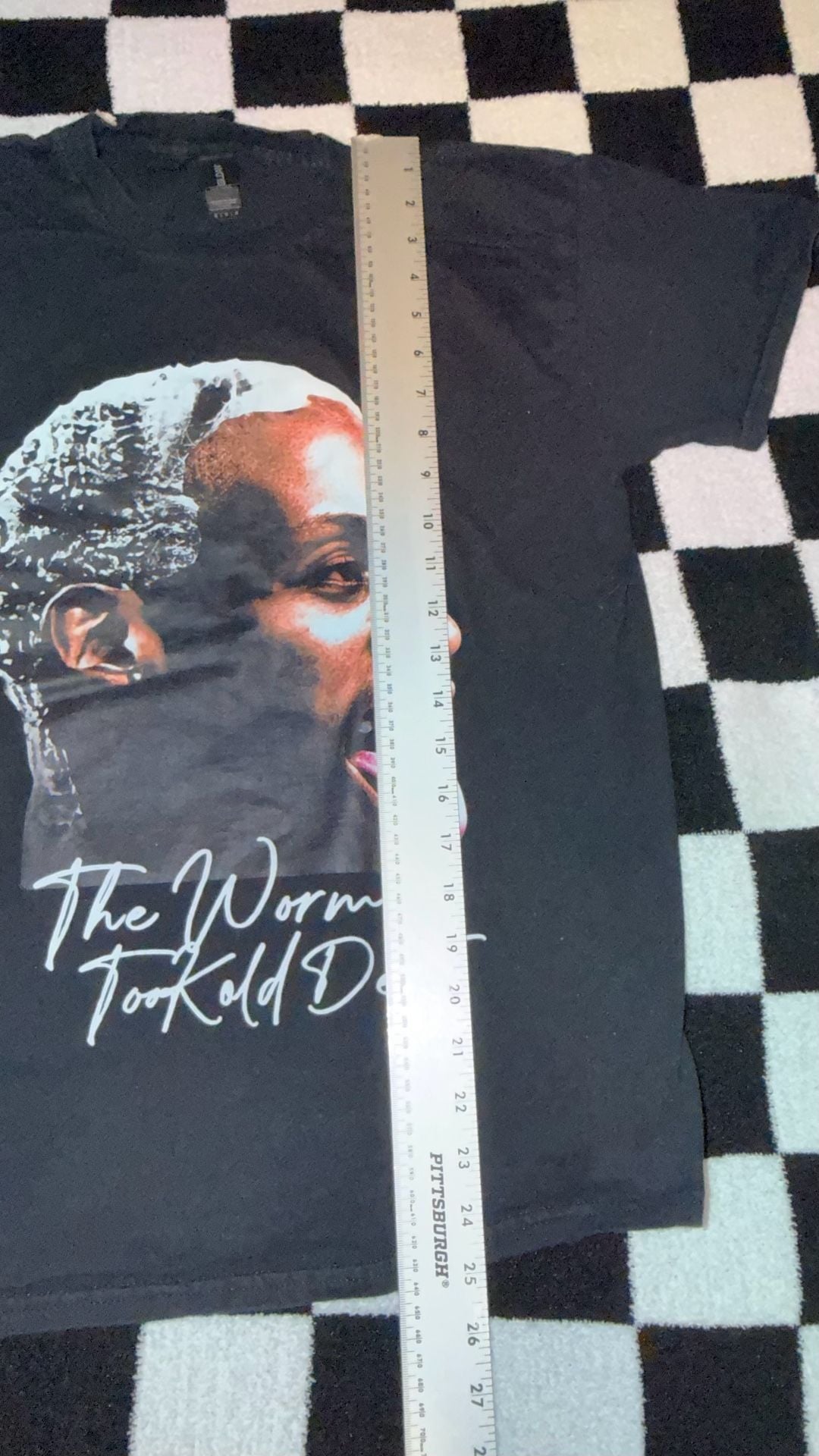Too Kold Dept The Worm Dennis Rodman Graphic T-Shirt Black 7