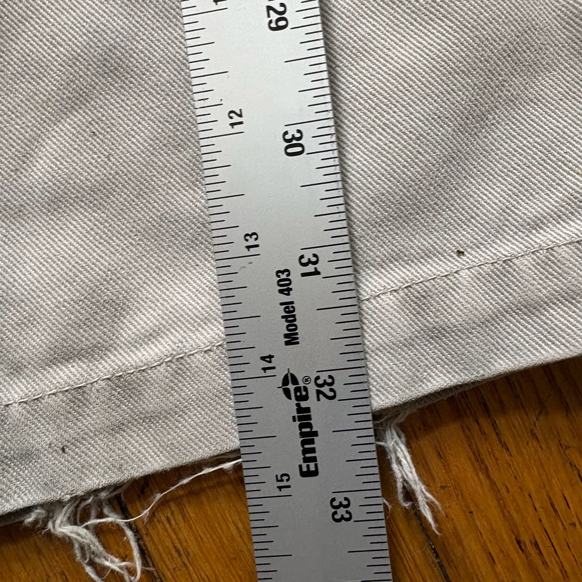 Vintage Fubu Jeans Beige Baggy Denim Pants Size 36x32 6