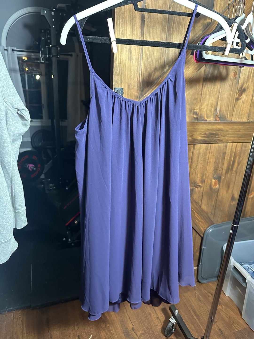 Express Beaded Neck Cami Dress Size M Purple 4