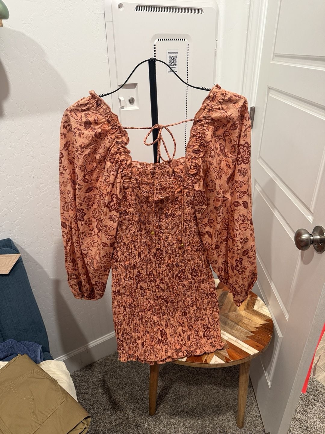 NWT Free People Smock It To Me Mini Dress Ruffle Smocked Bodycon ..., 3