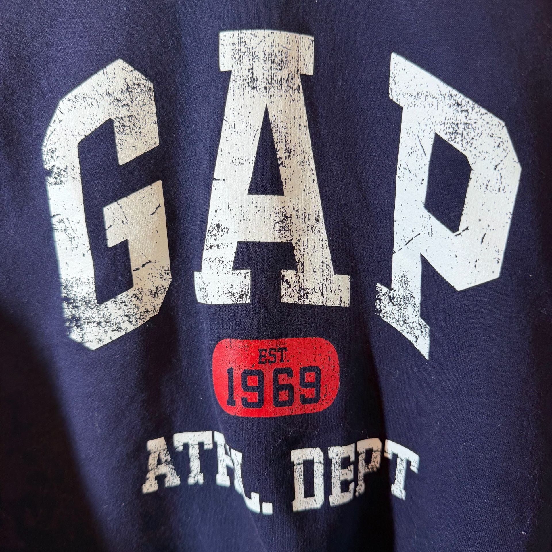 Gap Athl Dept 1969 Crewneck Sweatshirt Size L Blue Cotton Blend 3