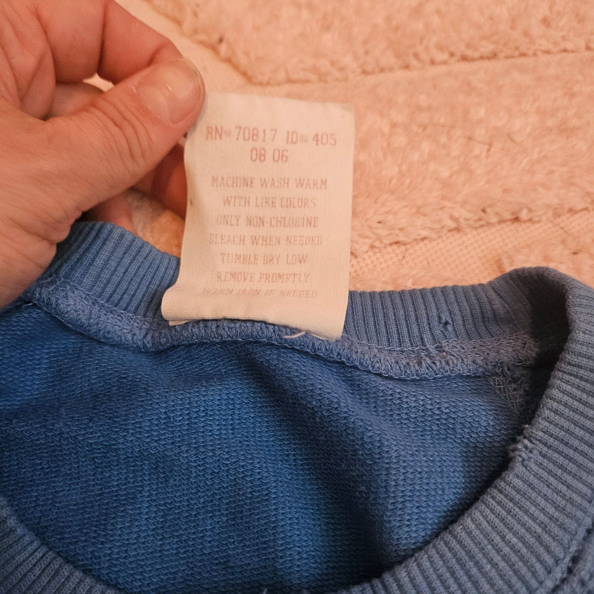 VTG Victoria's Secret PINK Crewneck Sweatshirt XS Blue Royalty Shield Logo *Spot 6