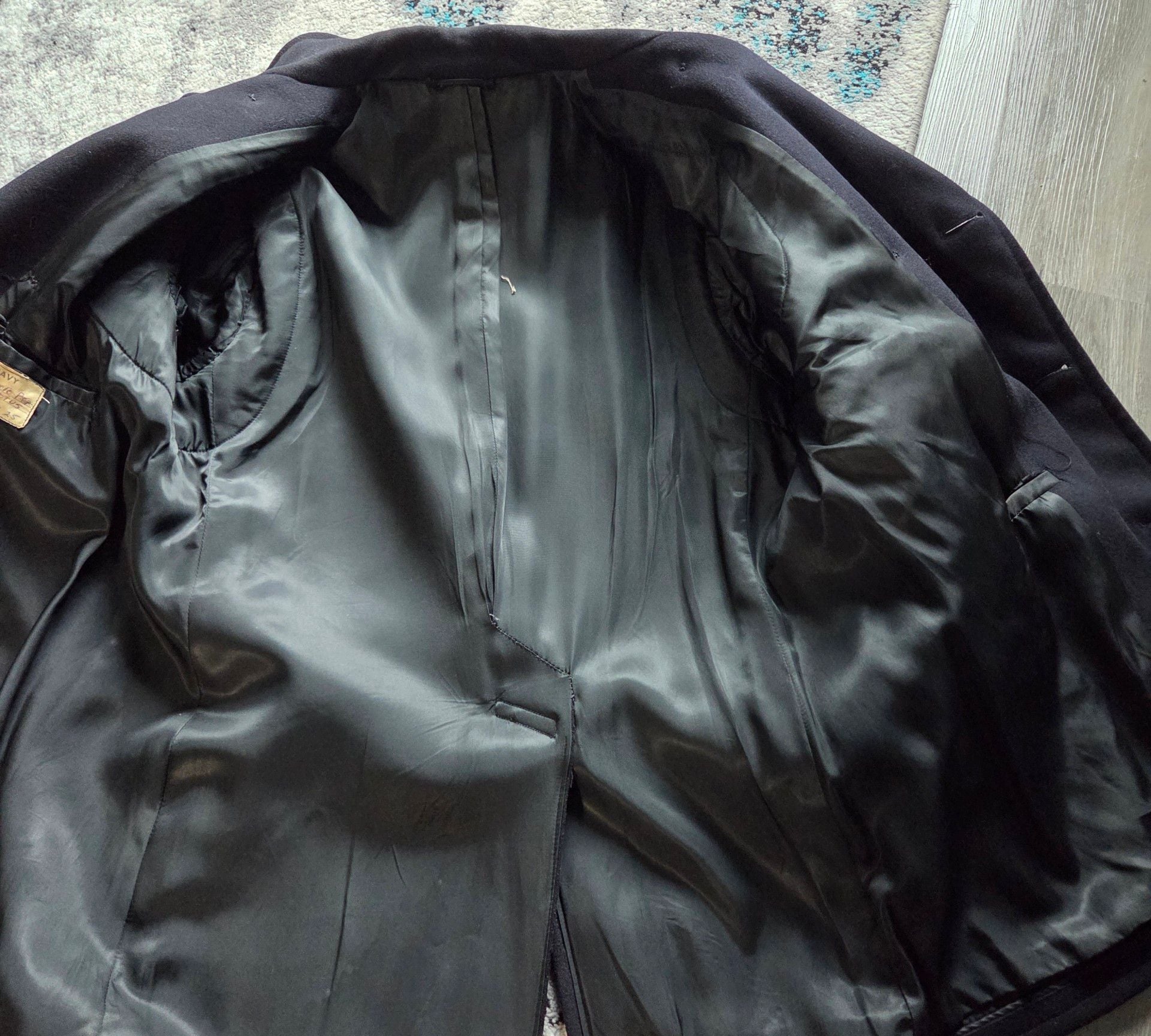 Vintage US Navy Peacoat Size 38R Wool Double Breasted Jacket. 7