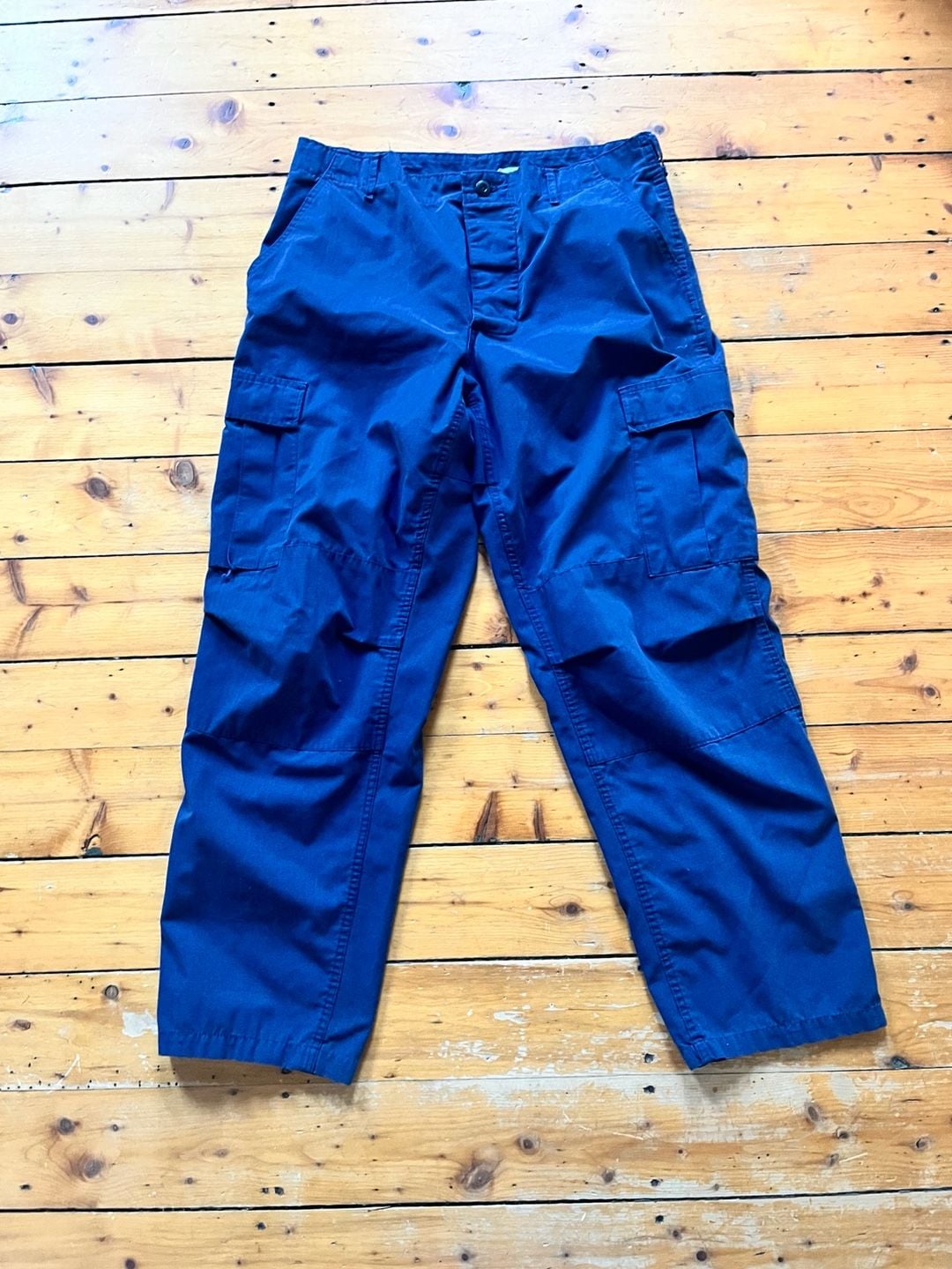 Brigade Quartermasters BDU Combat Cloth Trousers Large Regular Blue Cargo 90s 2