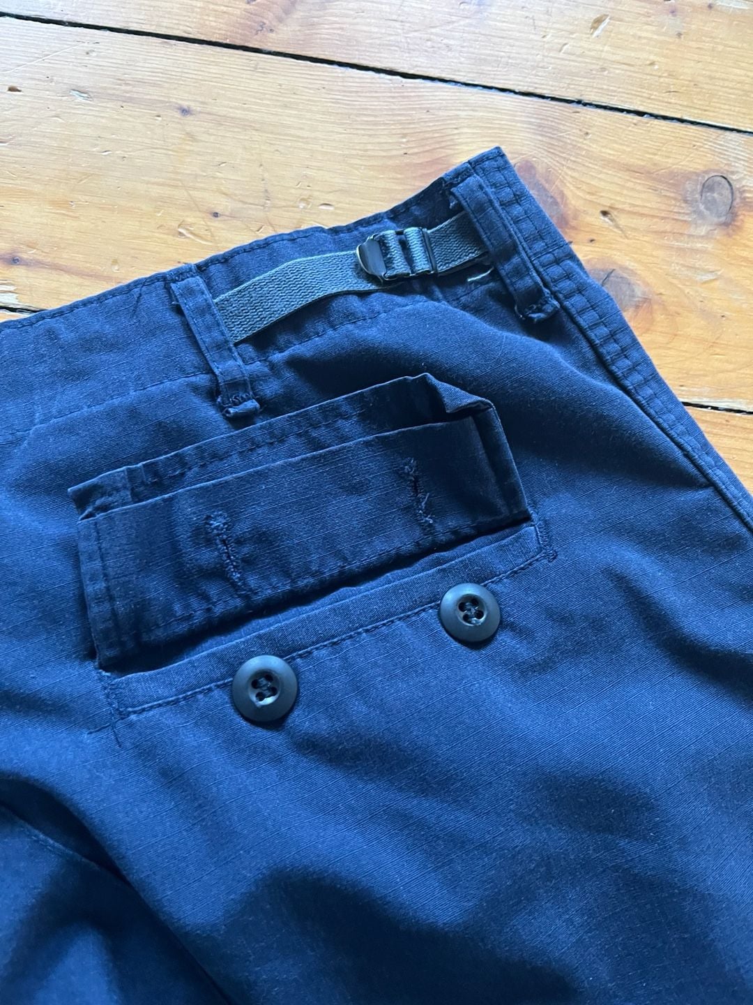 Brigade Quartermasters BDU Combat Cloth Trousers Large Regular Blue Cargo 90s 8