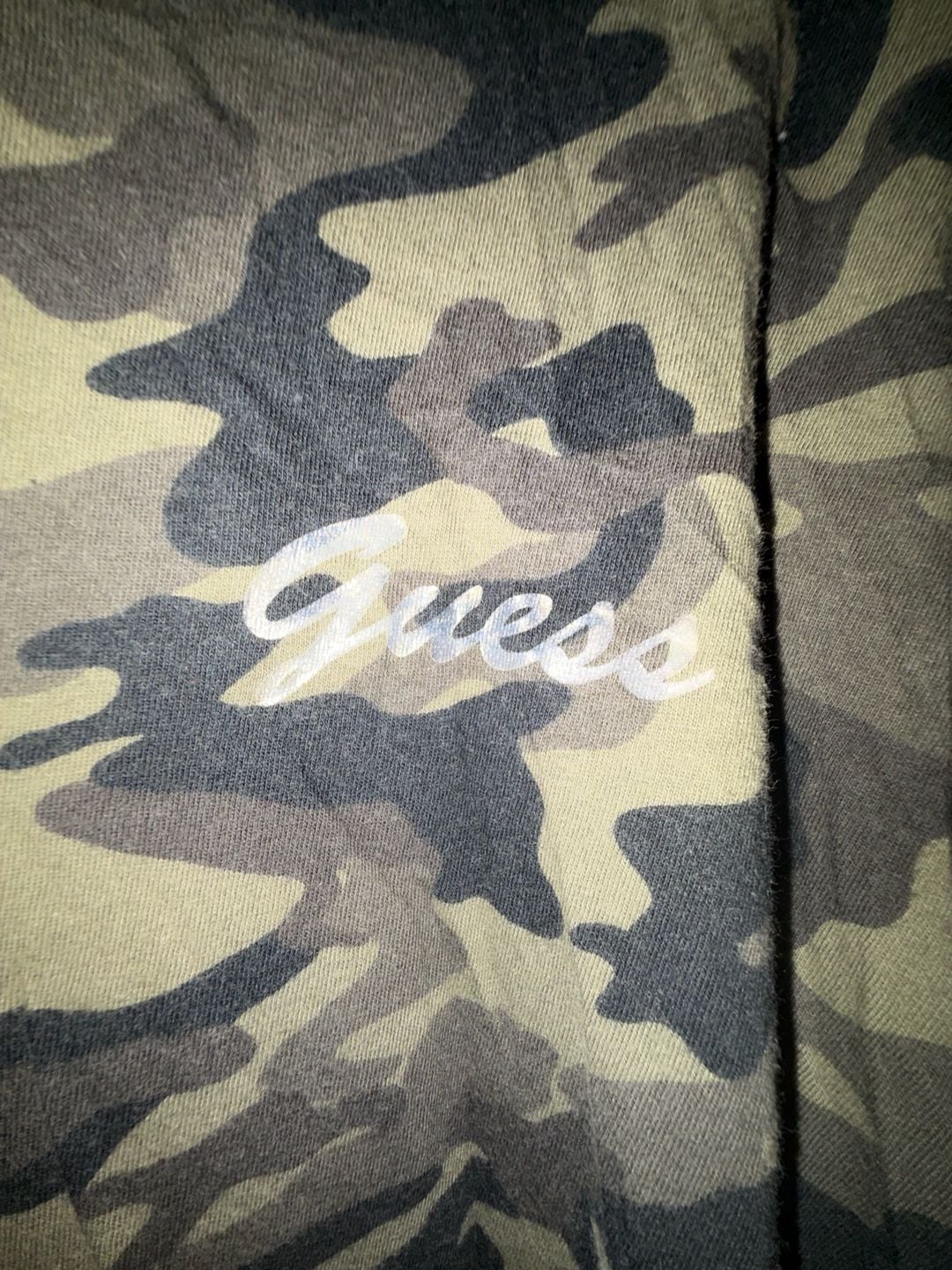 Guess Camouflage T-Shirt Size XL Green Graphic 81 3