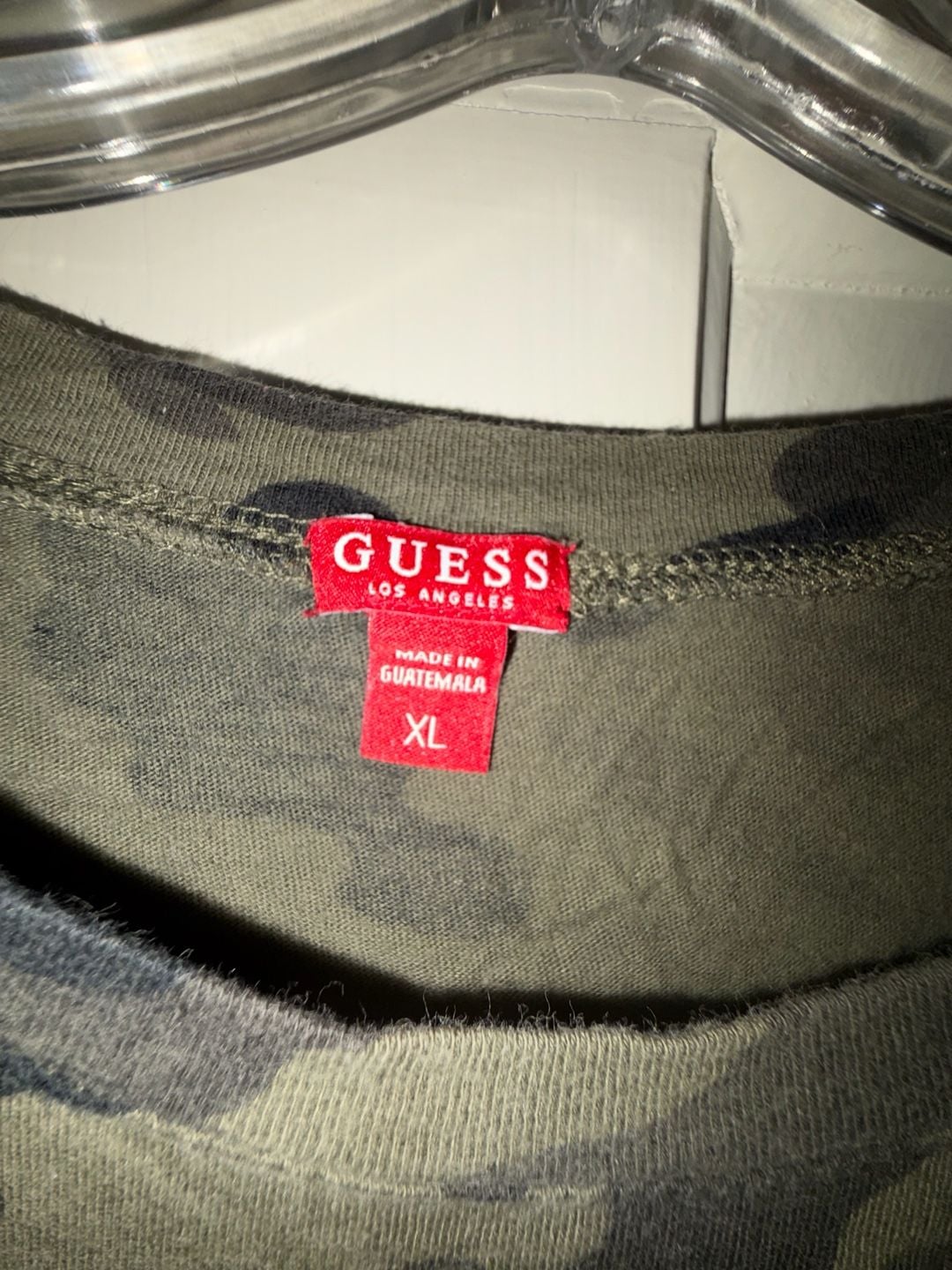 Guess Camouflage T-Shirt Size XL Green Graphic 81 4