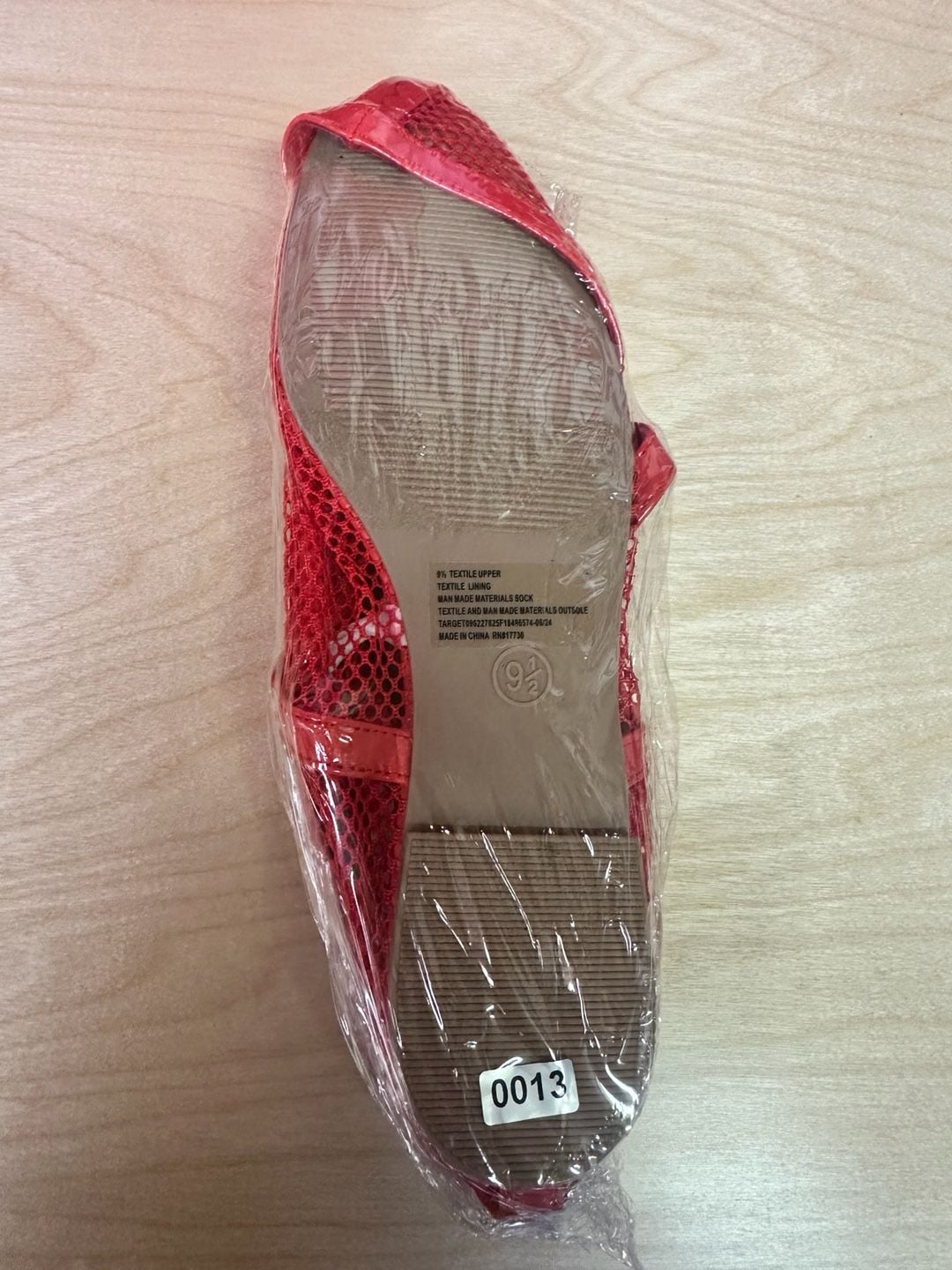 A New Day Mesh Mary Jane Flats Size 9.5 Red 8