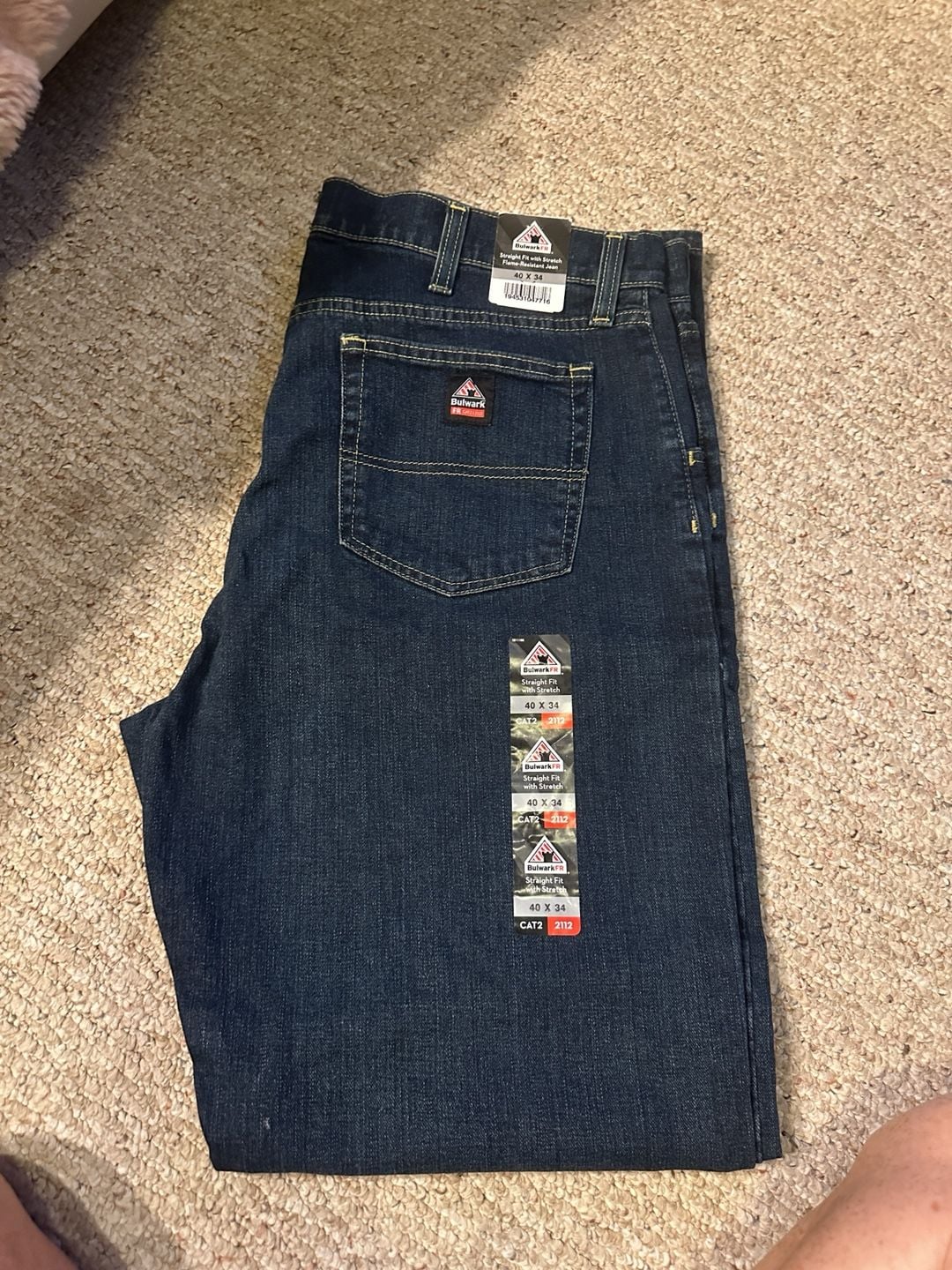Bulwark FR Flame-Resistant Straight Fit Jeans 40x34 New With Tags 1