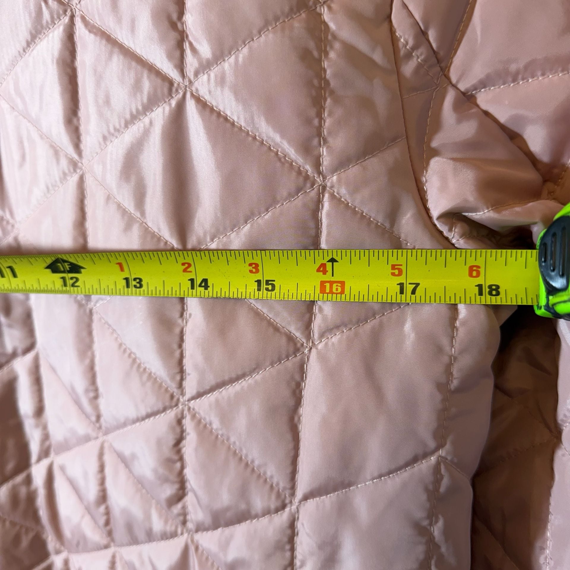 Arizona Jeans Co. Quilted Bomber Jacket Size S Pink Full Zip 7