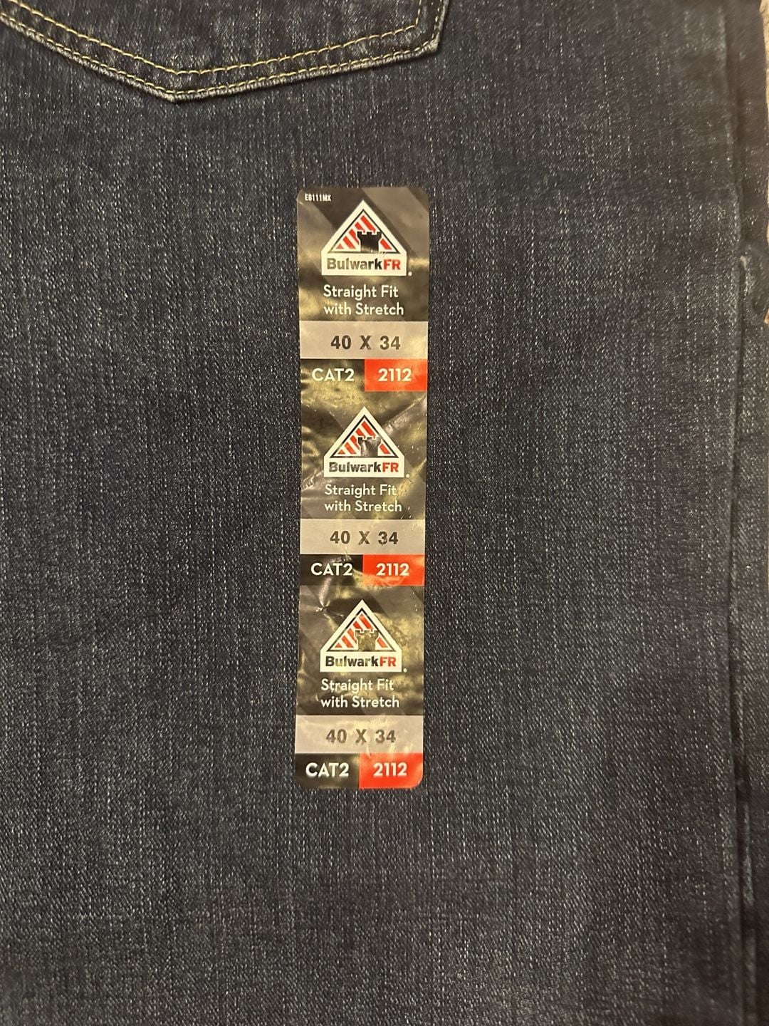 Bulwark FR Flame-Resistant Straight Fit Jeans 40x34 New With Tags 2