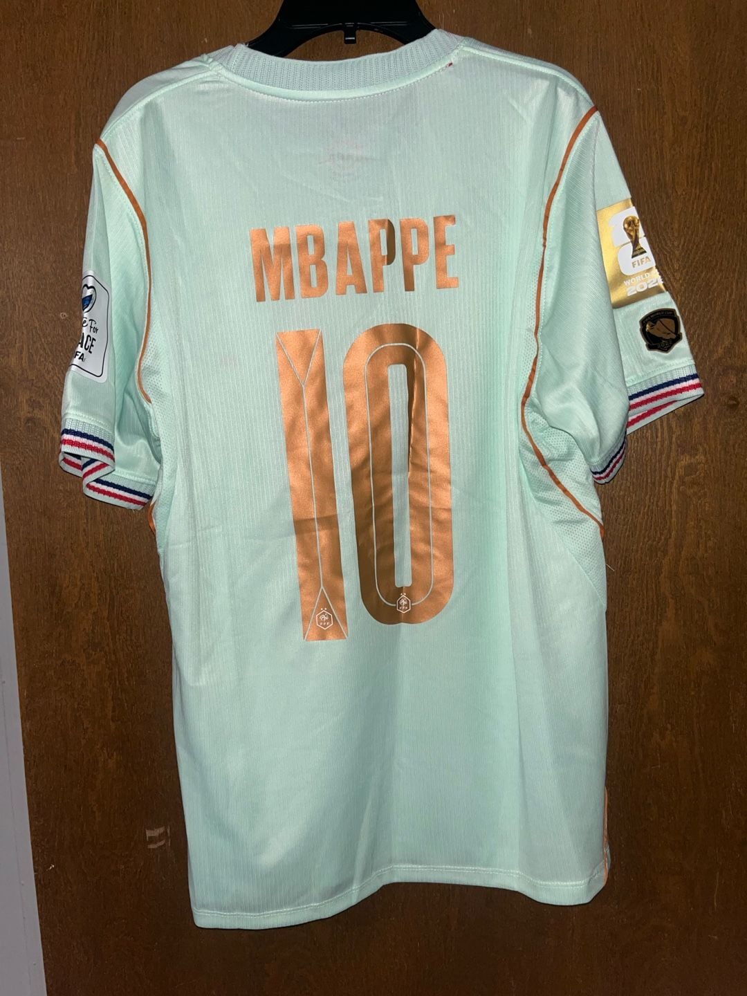 Nike France Mbappe 10 Size S Soccer Jersey Mint Green 4