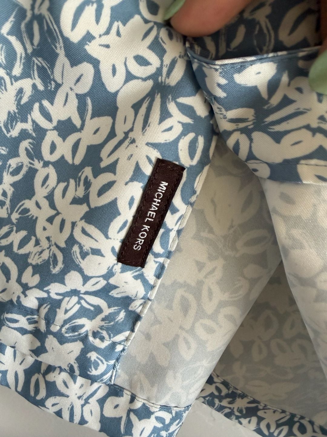Michael Kors Floral Short Sleeve Button Down Shirt Size XL 4