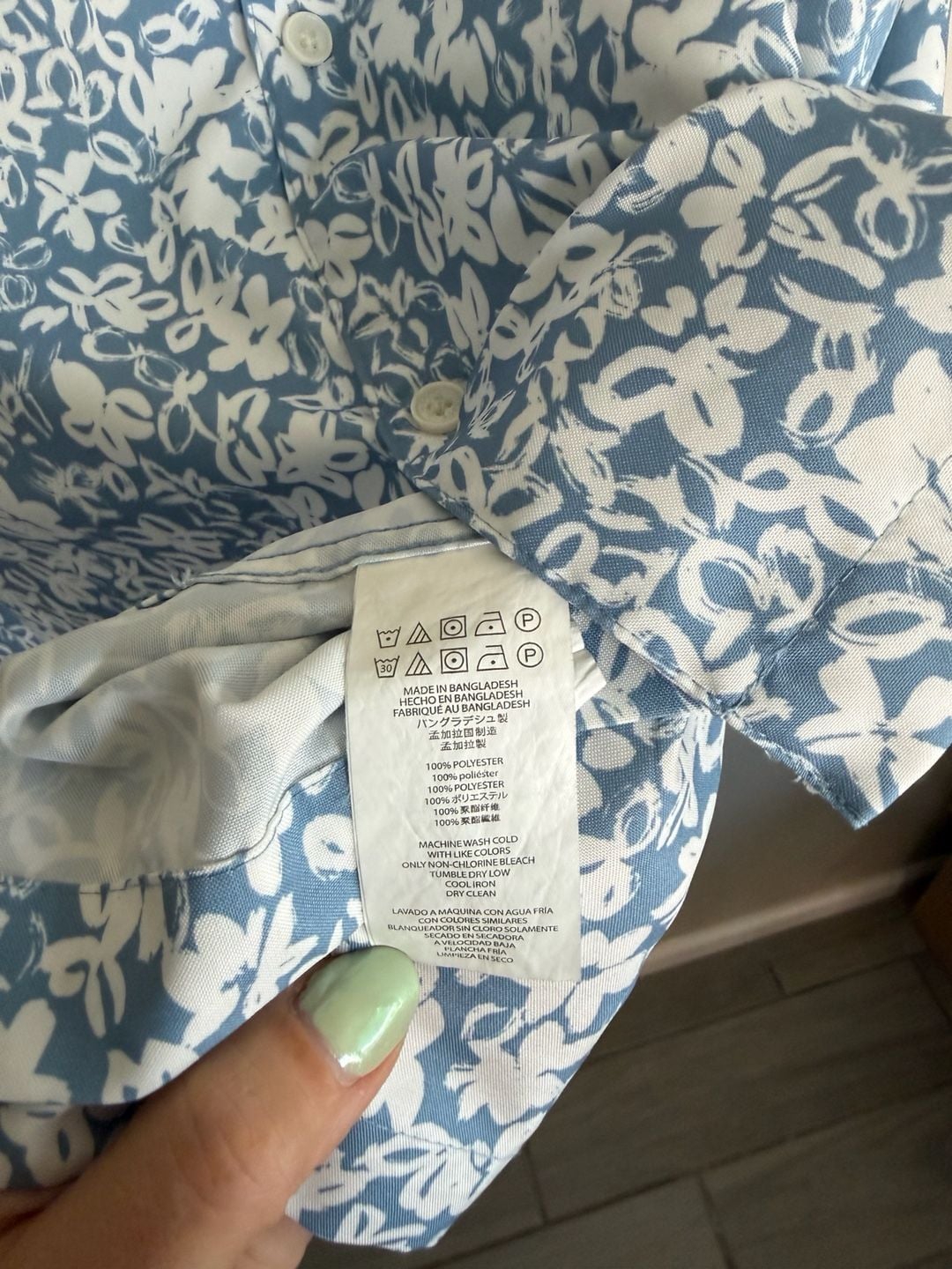 Michael Kors Floral Short Sleeve Button Down Shirt Size XL 5