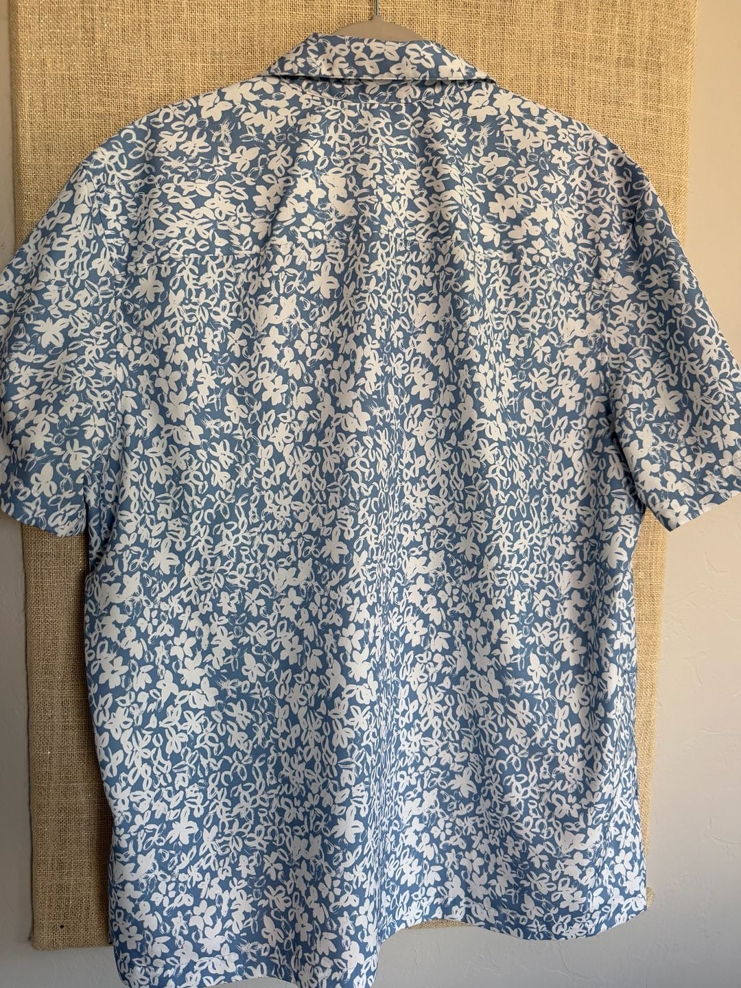 Michael Kors Floral Short Sleeve Button Down Shirt Size XL 6