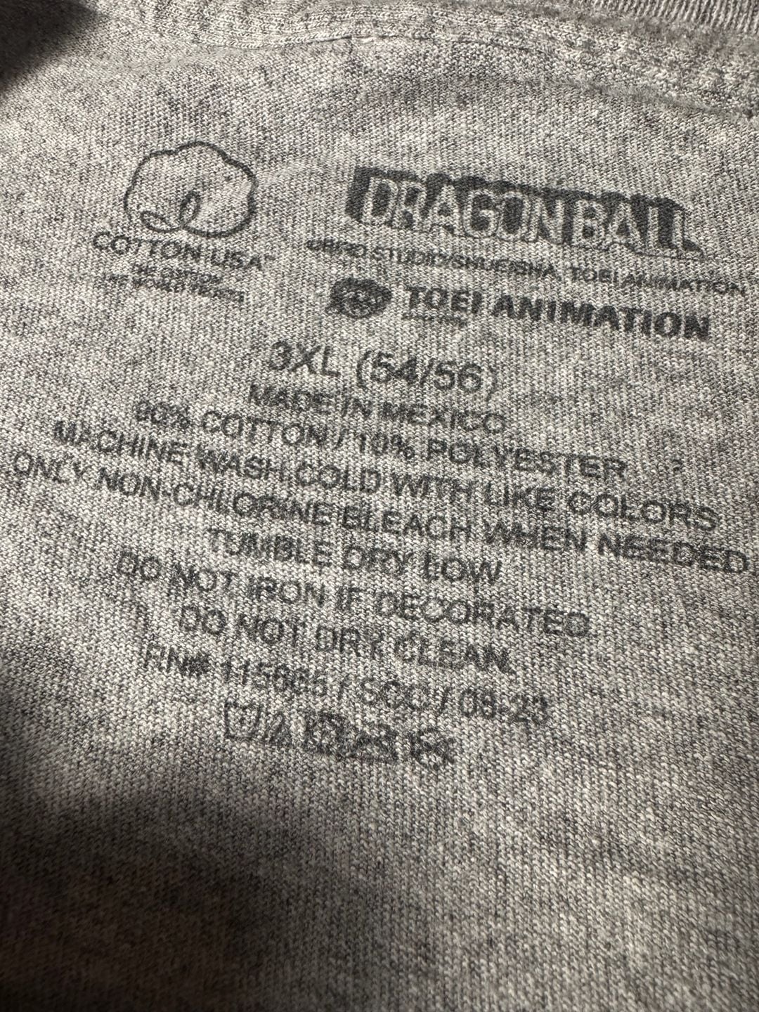 Dragon Ball Z T-Shirt Size 3XL Gray Goku Graphic 3