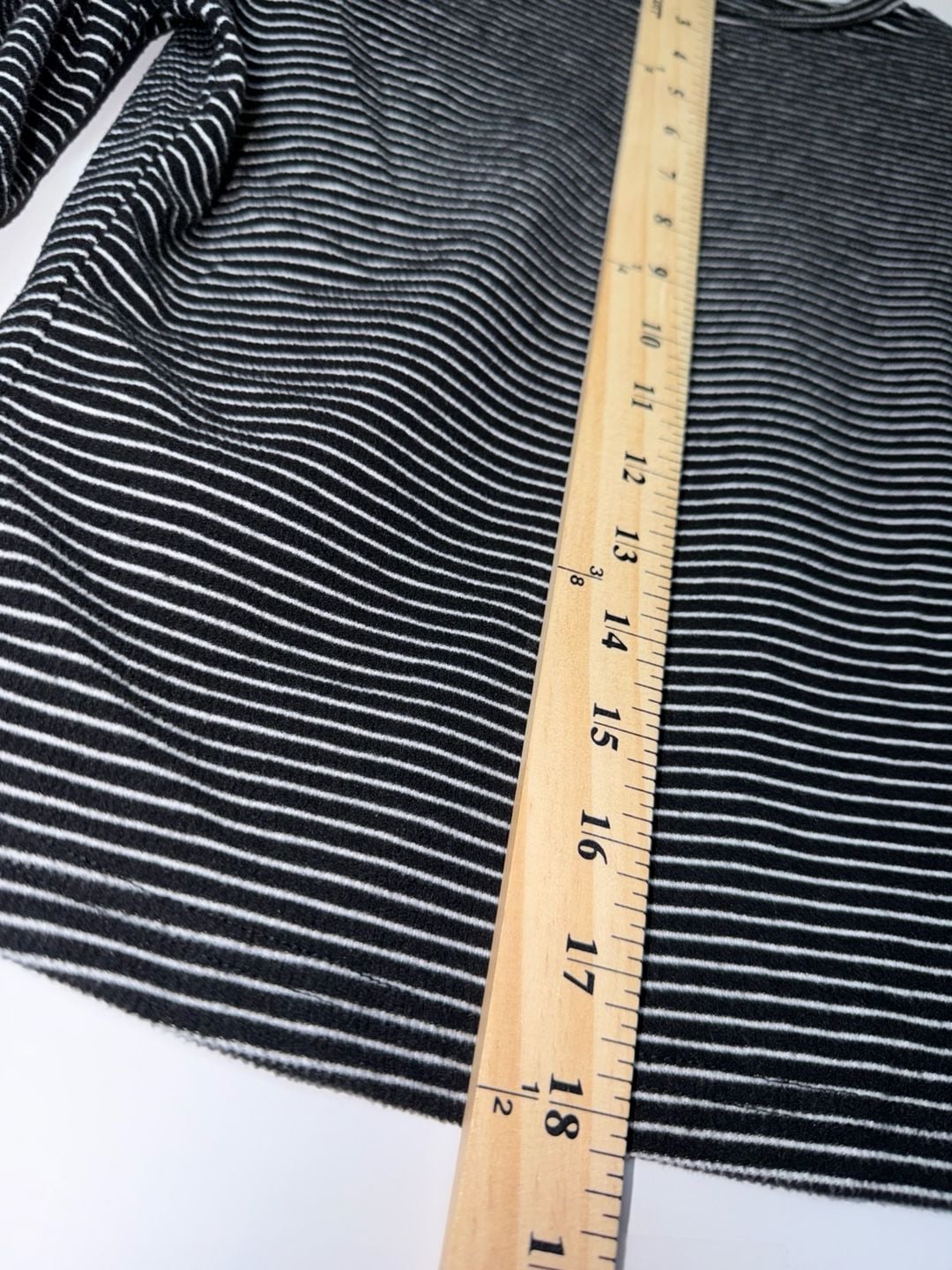 Missguided Striped Long Sleeve Top Size S Black White Ribbed Womens 6
