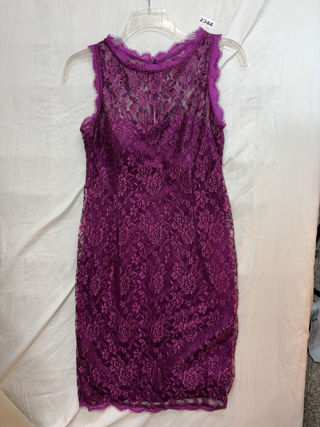 Simply Liliana Dress Size 8 Purple Lace Sleeveless 2